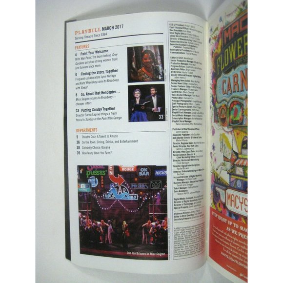 Williams Glass Menagerie Playbill March 2017 Sally Field Joe Mantello Ferris - Picture 7 of 8